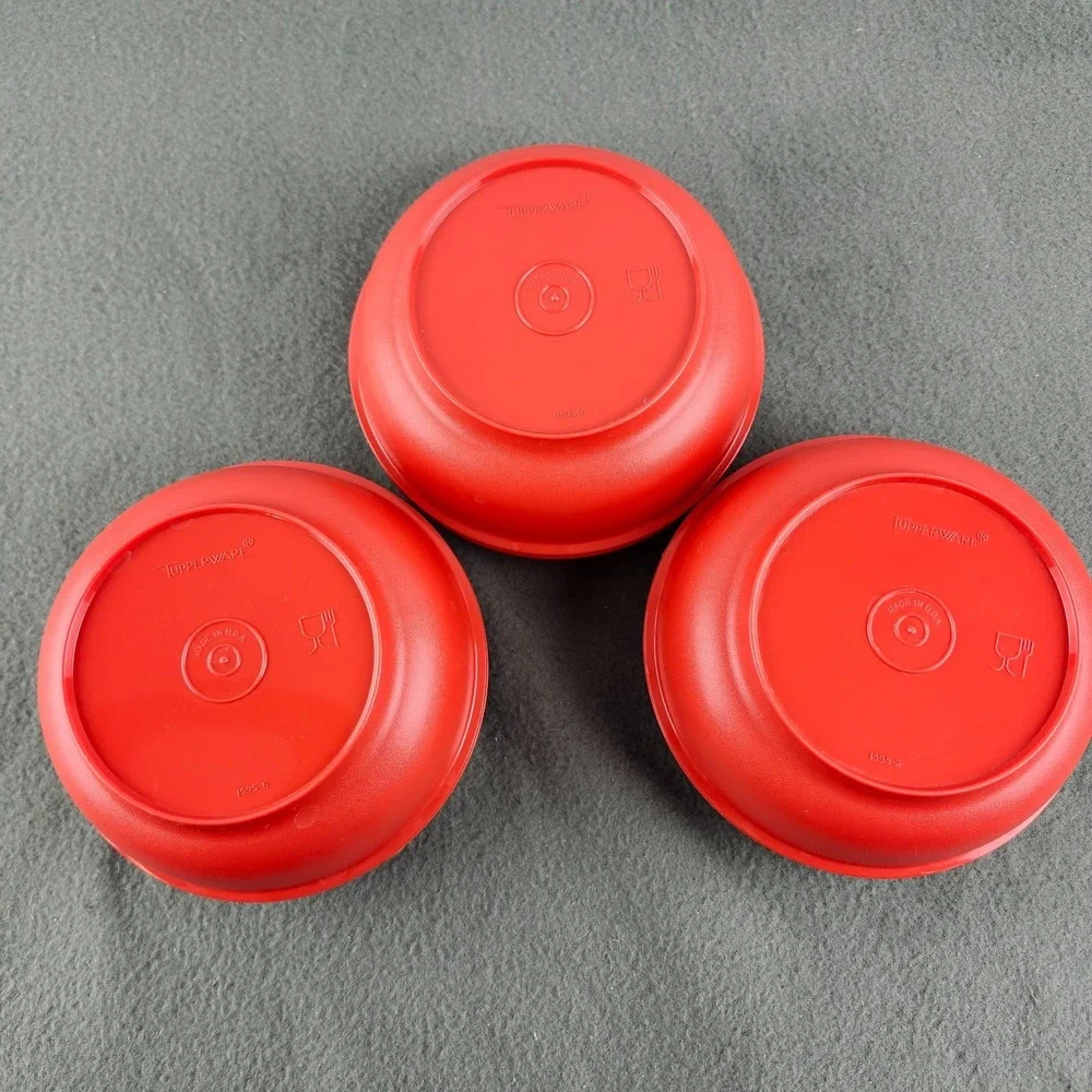 3x Tupperware Serve & Seal 1595-6 Orange 6